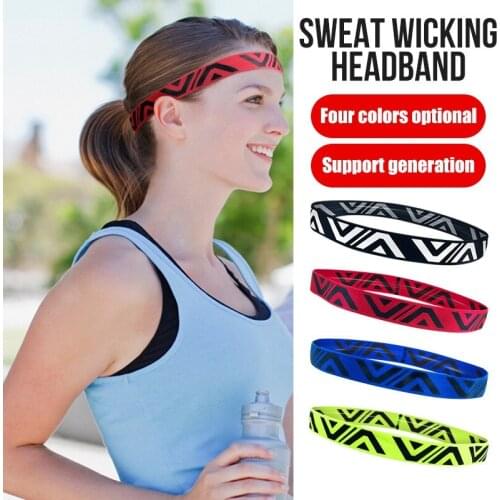 1Pcs Sweatband for Men Women Elastic Sport Head Band Yoga Headbands Headwear Headwrap Sports Hair Accessories Safety Band