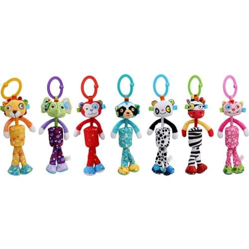 1 PC Animal Style Baby Ratlle Baby Mobile Bed Hanging Wind Chimes Ringing Baby Hand Bell Toy Plush Dolls Toy