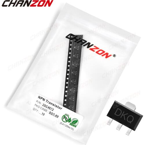 10Pcs 2SC4672 SOT-89 SMD NPN Transistor Bipolar Junction BJT Triode Tube Fets 2A 50V Mark DK DIY Single Integrated Circuits