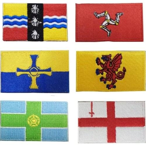 10pcs/lot State Flag Patch Embroidery Patches Backpack Clothing Decoration Accessories Diy Iron Heat Transfer Applique