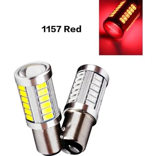 2PCS 1157 P21/5W BAY15D Super Bright 33 SMD 5630 5730 LED Auto Brake Lights Fog Lamp 21/5w Car Daytime Running Light