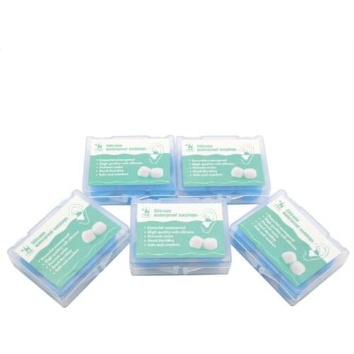 5box*6Pcs Soft Silicone Anti-Noise Earplugs for Sleep Travel Ear Plugs Noise Reduction Soundproof Earplugs Waterproof Swimming