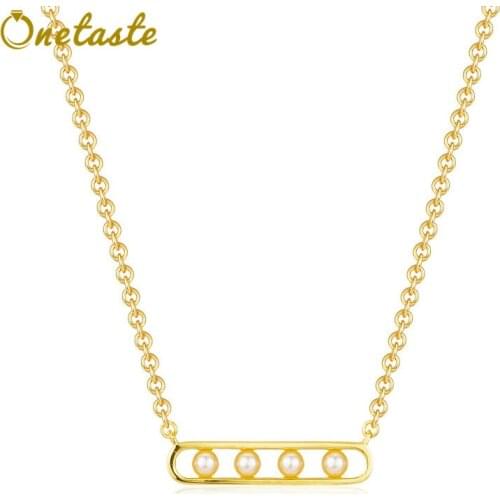 925 Sterling Silver Gold Plated Shell Pearl Pod Pendant Necklace For Womens Kpop Simple Clavicle Chain Necklaces 2021 New Trend