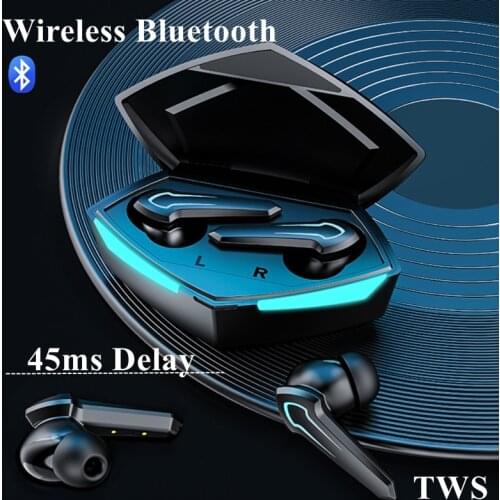 TWS Wireless Bluetooth Headphones 45ms Delay Fast Charging With Micphones Bass Sound Gaming Earphone Sport Earbuds For Android