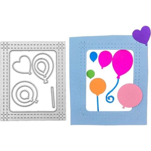 Julyarts Background Ballon Heart Frame Dies Scrapbooking Material For Scrapbooking DIY Paper/photo Cards New Design Dies