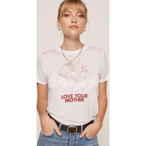 Love your mother T-shirt women camisetas graphic cotton Earth grunge tumblr quote aesthetic vintage fashion funny tshirt top tee