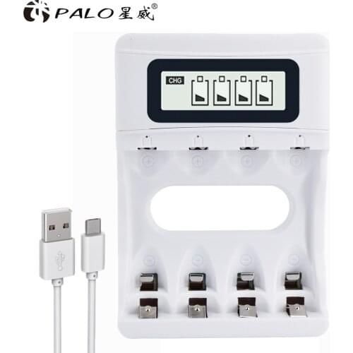Intelligent fast charging USB charger 1.2V battery smart LCD screen charge for 2A 3A AA AAA NI-MH nimh ni mh batteries