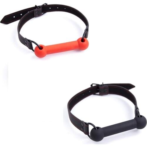 PU Leather Strap Silicone Soft Bit Gag SM Pony Play Bondage Gear Adult UniSex Sex Fetish Products