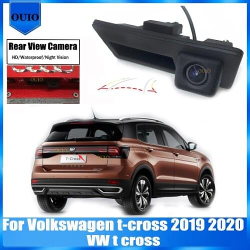 HD rear camera For Volkswagen t-cross 2019 2020 VW t cross Trunk Handle Backup Parking Reversing Camera