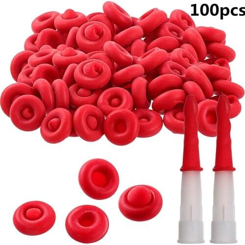 100 Pieces Caulk Cap Red Caulk Saving Cap Caulk Sealer Saver Open Caulking Tube for Sealing and Preserving