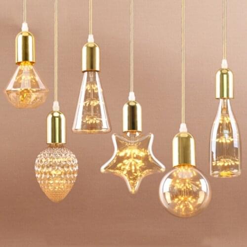 Edison Bulb AC85-265V 3W E27 LED Gypsophila Big Loofah Firework Lamp Meteor Shower Retro Decorative Bulb For Home Club Lamp