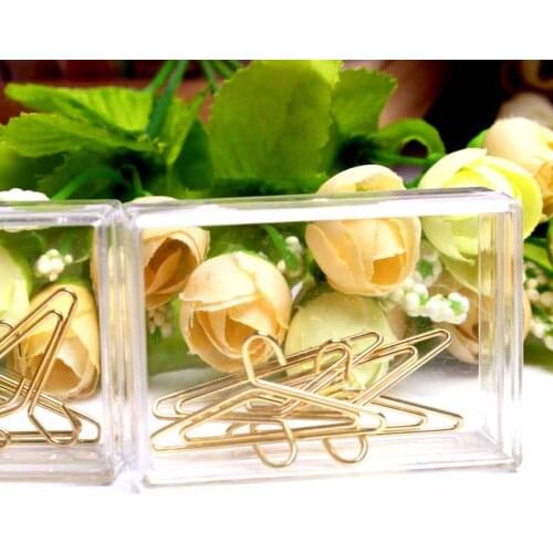Metal Clothes Rack Paper Clip Bookmark Creative gold Color Clip Shool Stationary Office Clip Paperclips Metal Paper Clips Gold