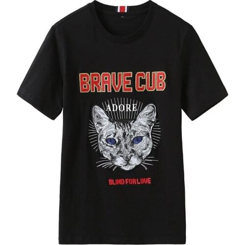 Men Blind For luxury Love Embroidery leopard T Shirts T-Shirt Hip Hop Skateboard Street Cotton T-Shirts Tee Top kenye S-XXL #N2