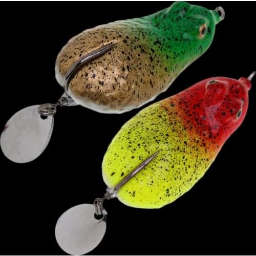 Soft Rubber Frog Fishing Lures CrankBait Single Trailer Hook Spinnerbait Swimmbait for Bass Snakehead Top Water
