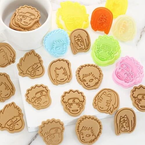 Naruto Cake Cookie Plastic Baking Mould Cookie Cutter Set Cartoon Biscuit Baking Tools Decoration Tool Birthday Gift