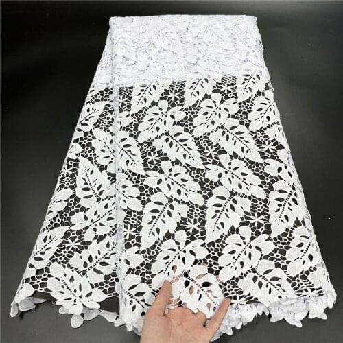 Very Textured Water Soluble Skin Guipure Lace Embroidery Pure White Cupion Cord Modern Traditional African Inspire Fabric W876
