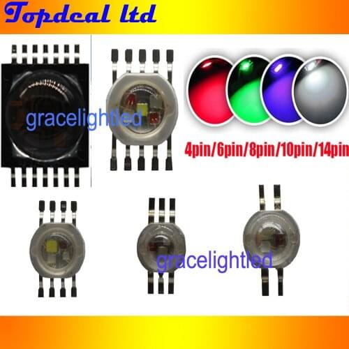 RGBW (RGB+W+Y+UV) 6W,9W,12W,15W,21W LED Lamp Emitter Diodes For Stage Lighting High Power LED 45mil Epistar LED Chip