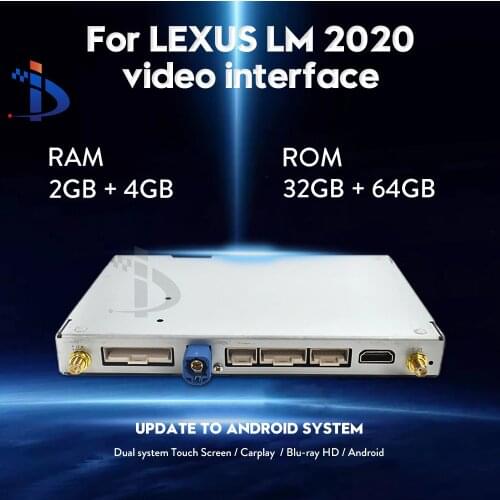 Android system car Video interface for Lexus LM LM300 2020 GPS navigation auto Multimedia radio video interface Carplay