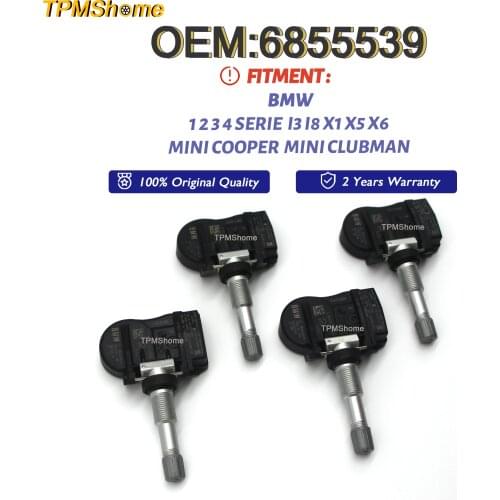 Car TPMS Sensor 6855539 Tire Pressure Monitoring System 433MHz for BMW 1 2 3 4 SERIE I3 I8 X1 X5 X6 MINI COOPER CLUBMAN Tyre Air