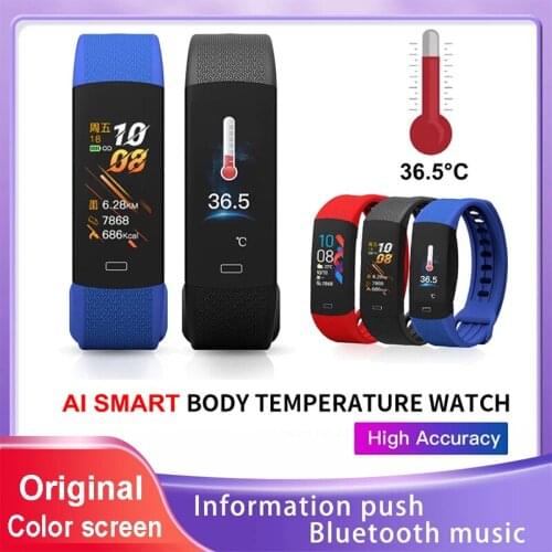 2021B6W Smart Bracelet Body Temperature Watch Activity Fitness Tracker Ip67 Waterproof Smart Band Watch Blood Pressure For Sport