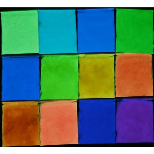 12Colors 10g Glow In The Dark Powder Nail Art Fluorescence Night Luminous Glitter Pigments Neon Bright Colored Paint/Dust/Powder