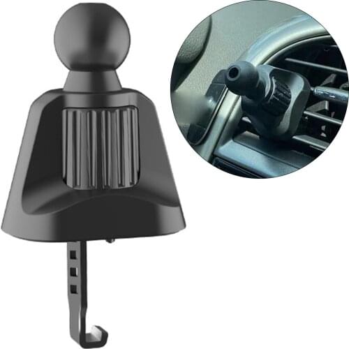 Universal Car Air Vent Clip Joint Ball Adapter Hook Twist-Lock for Most Car Phone Holder Stand Anti-Shake Black