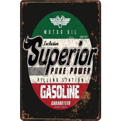 Vintage Metal Plaques Tin Signs Motor Oil Shabby Chic Motor Home Garage Wall Bar Home Art Retro Garage Decor 30X20CM DU-2148