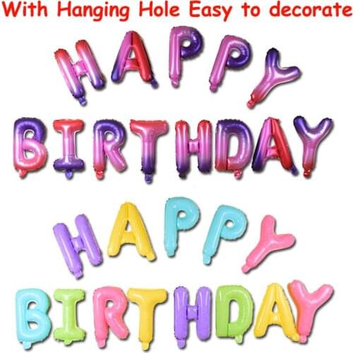 YATUYT Happy Birthday balloon air Letters Alphabe Silver Gold foil balloons 14inch Party Decorations Kids toya globos balloon