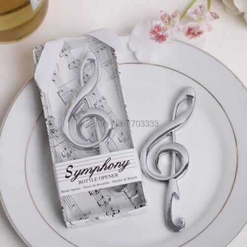 Top Quality wedding bottle opener favors Symphony Chrome Music Note Bottle Opener Party favor Fedex Free shipping 200pcs/lot