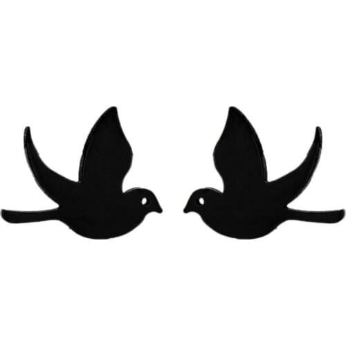 WANGAIYAO bird earrings female student simple stainless steel small swallow animal ear jewelry
