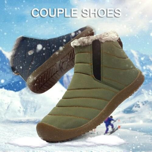 Winter Warm Snow Boots Non-Slip Plush Lined Sneaker Shoes for Women Men 2019 New Boots Men Botas Hombre Dropship