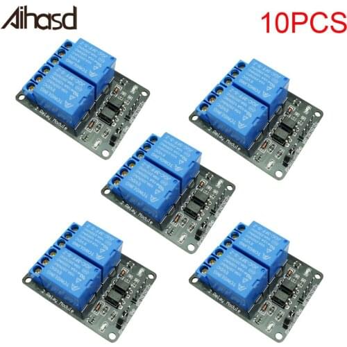 10PCS/LOT NEW 2-Channel 5V Relay Module for PIC 8051, AVR, PIC, DSP, ARM, MSP430