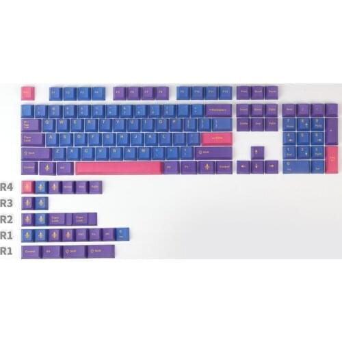 125 Keys Set GMK Iris Keycap PBT 5 Sides Dye Sublimation Keycaps Cherry Profile Key Cap With 1.75U 2U Shift 1.5U Ctrl Alt
