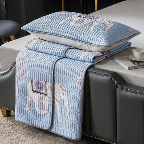 2pcs/3pcs Latex Quilt Comfortable Latex Cushion Summer Latex Quilt/Cushion Tencel Mat Double Bed Quilts Summer Mats Summer2p