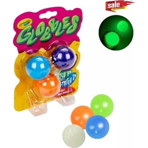 2021 Stick Wall Ball Glowing Globbles Squeeze Sticky Target Balls Decompression Throw Fidget Toy Kids Gift Novelty Stress balls