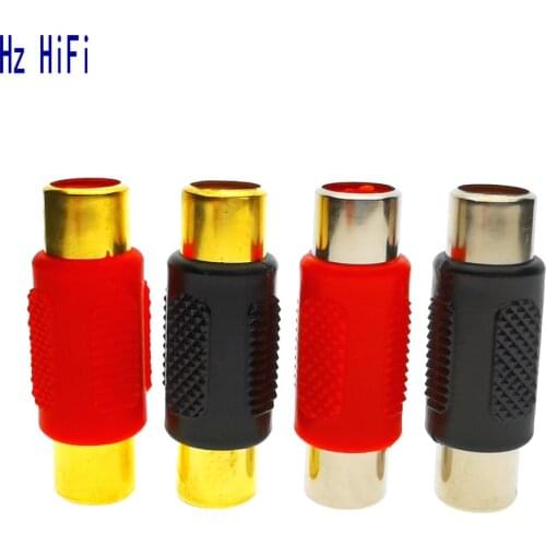 4PCS RCA Female to Female Jack Socket Straight Adapter Gold Plated Speaker Cable Extender