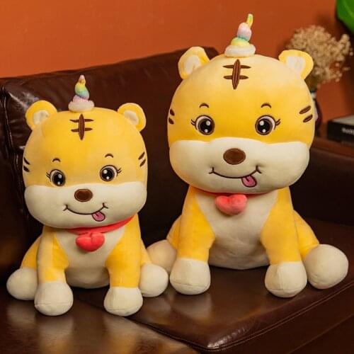 50/60/70cm Lovely Tiger Plush Toys Kawaii Mascot Dolls Stuffed Couple Tiger Soft Pillow for Kids Baby Birthday Gift Home Decor