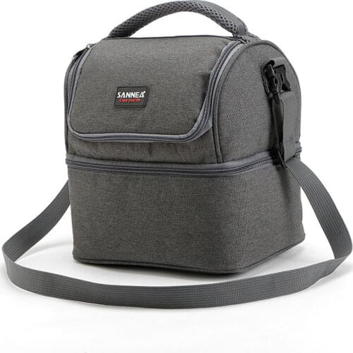 7L Lunch bag Portable Insulated Picnic Box 600D Oxford Solid Thermal Lunch box Food Picnic Bag Cooler Tote Handbags