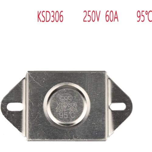 95 celsius 250V 60A KSD306 Rectangle Normally Closed Thermostat Temperature Limiter for Otlan Instant Water Heater