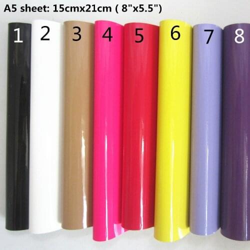 A5 sheet 15cmx21cm(8"x5.5") Mirror Faux Leather Fabric Synthetic PU Leather fabric For Bows earring craft DIY 1pieces F0185