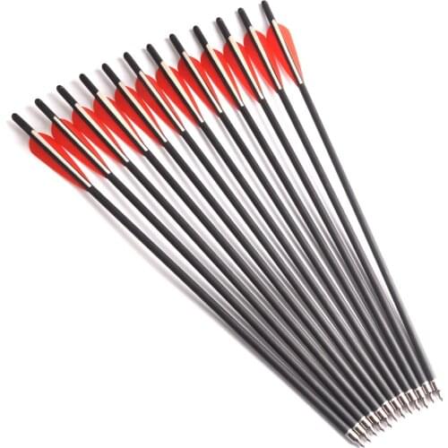 RU Warehouse 17/20 Inches Crossbow Carbon Arrow Diameter 8.8 mm for Archery Crossbow Hunting Shooting