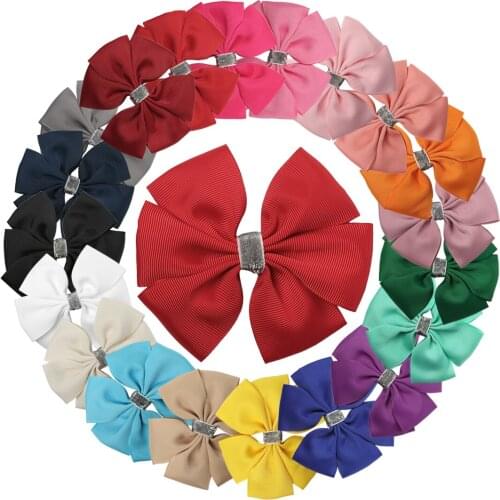 20pcs/lot Big Hair Bows Without Clips Sequin Knot Without Alligator Clips 4 inch Hair Bows Christmas Hair Accessories For Women