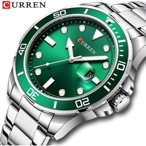 Mens Watches Fashion Brand CURREN Chronograph Watch Men Stainless Steel Quartz Clock Waterproof Sports Watch Relogio Masculino