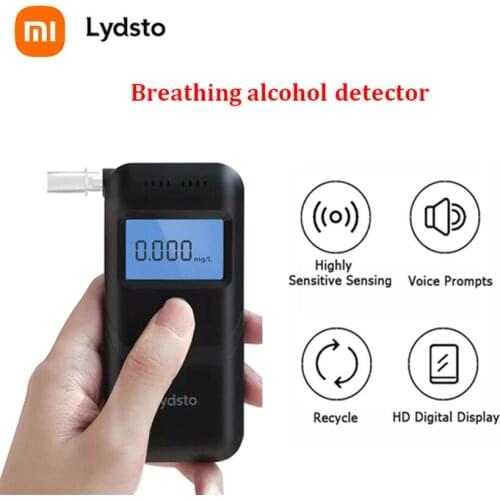 New Youpin Lydsto Digital Alcohol Tester Professional Alcohol Detector Breathalyzer Police Alcotester LCD Display Dropship