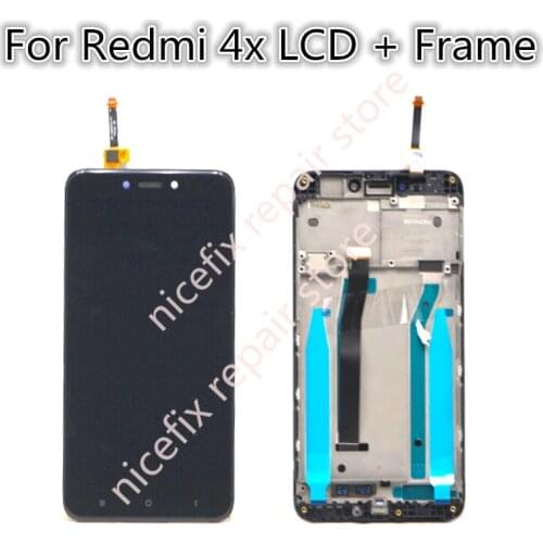 For Xiaomi Redmi 4X LCD Display Touch Screen Digitizer Assembly with Frame Replacement For redmi 4x LCD