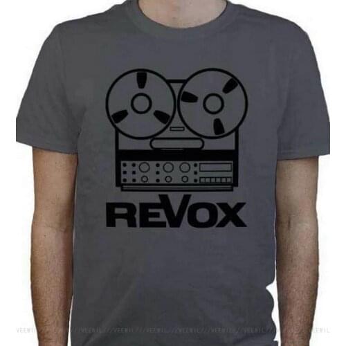 T-Shirt Revox Dj Mit Design Die Mythische Rekorder Rolle-Rolle Vintage Cotton Graphic Retro Tops Tee Shirt