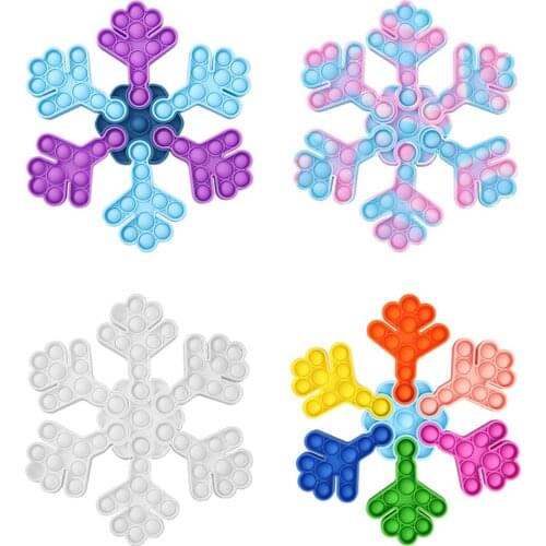 Fidget Reliver Stress Toy Push Bubble Fidget Sensory Toy New Snowflake Funny Anti-stress Stress Relief Toys For Children