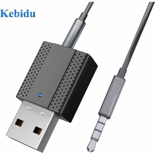 KEBIDU 5.0 Bluetooth USB Transmitter Receiver Wireless Adapter 3.5mm Mini AUX Audio Receiver for Car TV PC Bluetooth Receiver