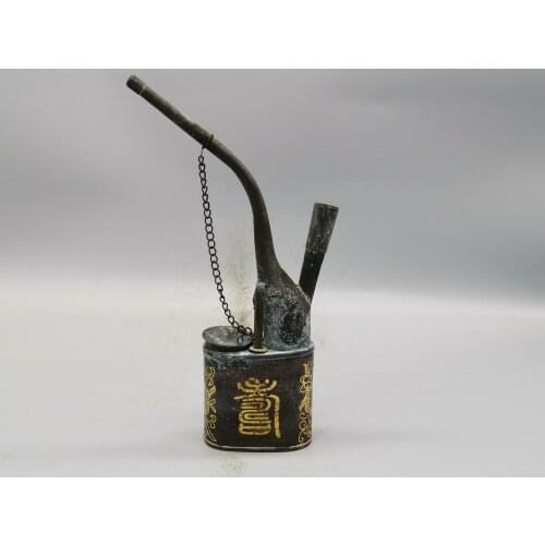 Chinese copper inlay gemstone Handmade Smoking Pipe Hookah bag pipe