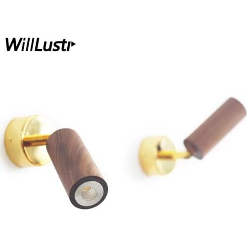 Creative Wooden Wall Lamp Beech Black Walnut Wood Gold Silver Metal Sconce Hotel Bar Cafe Aisle Livling Room Bedside Lighting